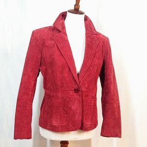 🔥❣️NWOT❣️NY & CO. RED SUEDE BLAZER❣️🔥